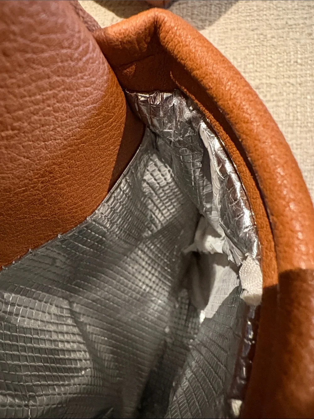 Itzy Ritzy boss baby diaper bag, cognac